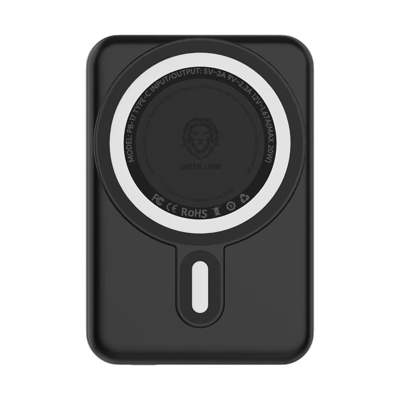 Green Compact Magsafe Power Bank 10000mAh - Black