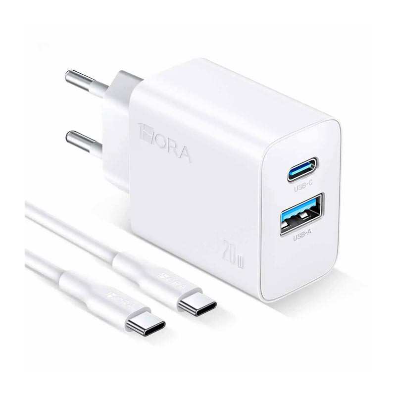 1Hora Fast Charger 20W Dual + Type-C GAR162