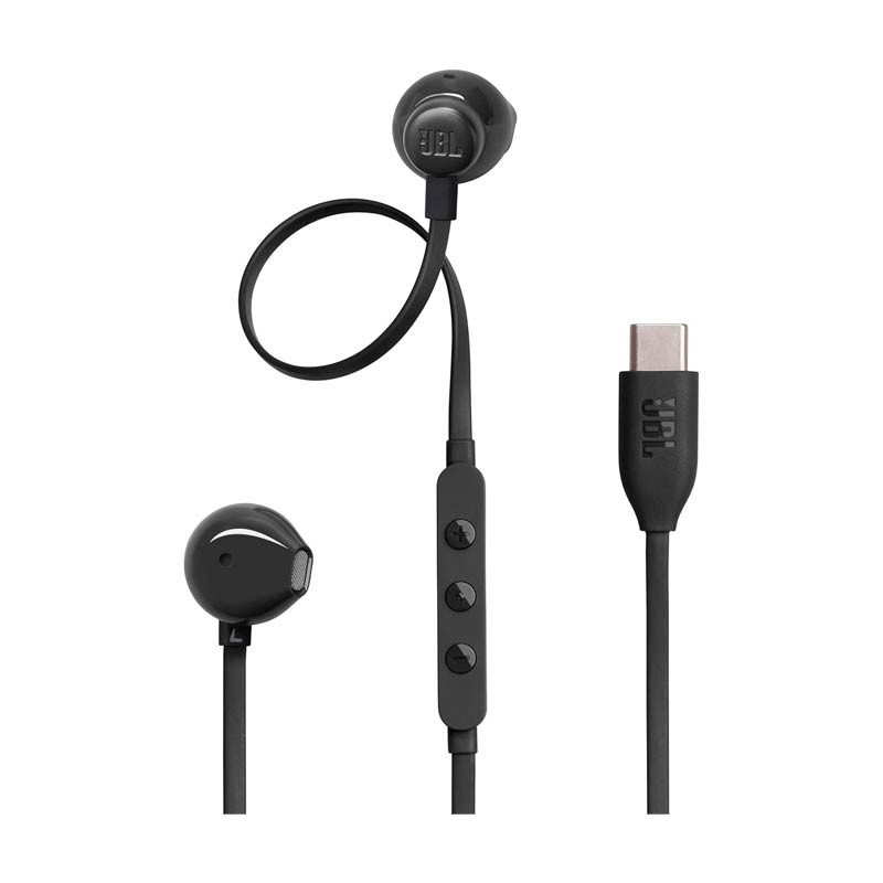 JBL Tune 305C USB-C Earbud Headphones Black